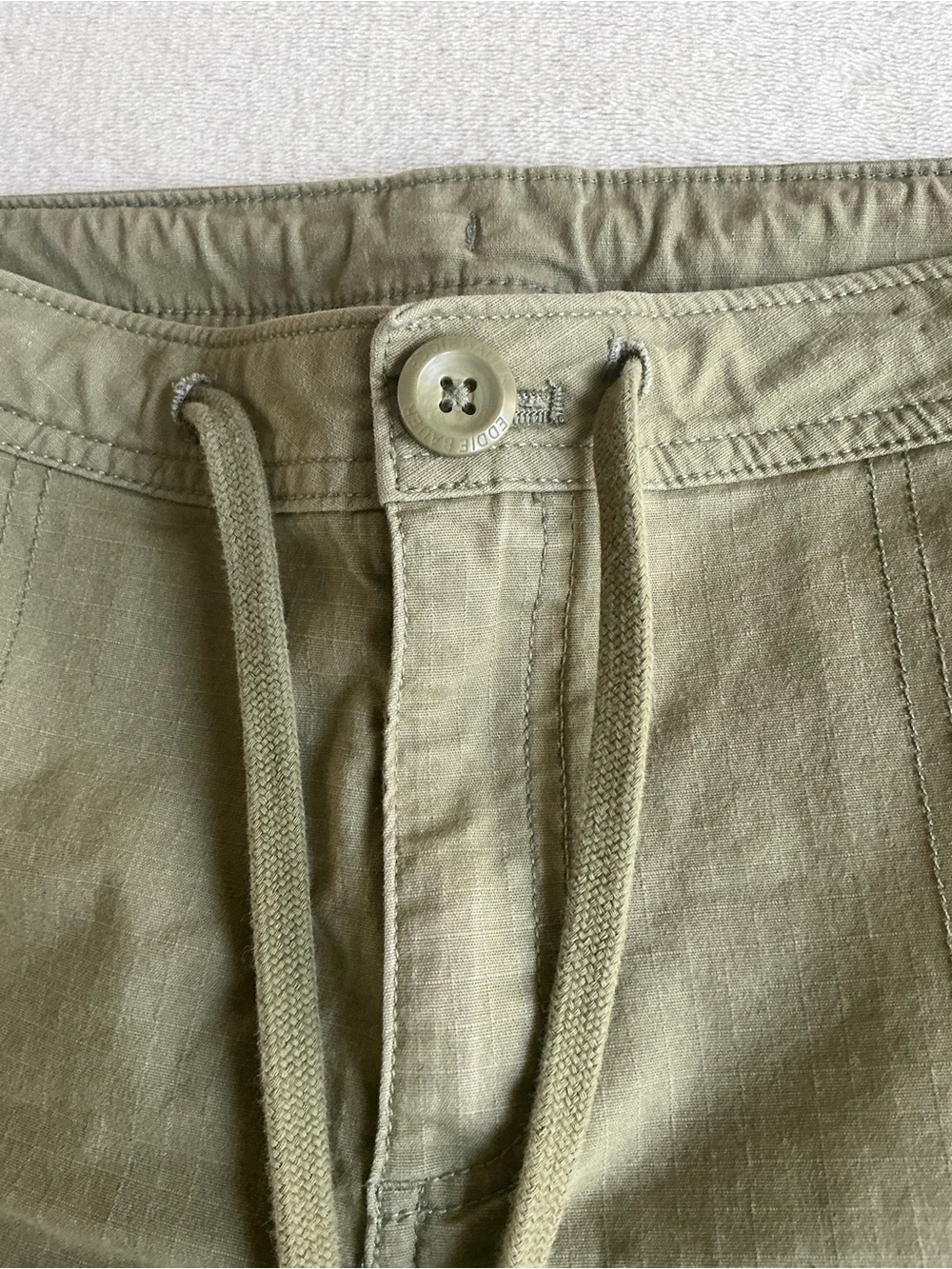 Eddie Bauer Olive Green Flat Front Drawstring Shorts - Picture 5 of 14